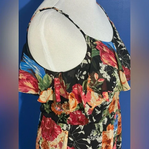 Sophia Christina Vibrant Floral Design with Green and Black Size-12 - Picture 6 of 8